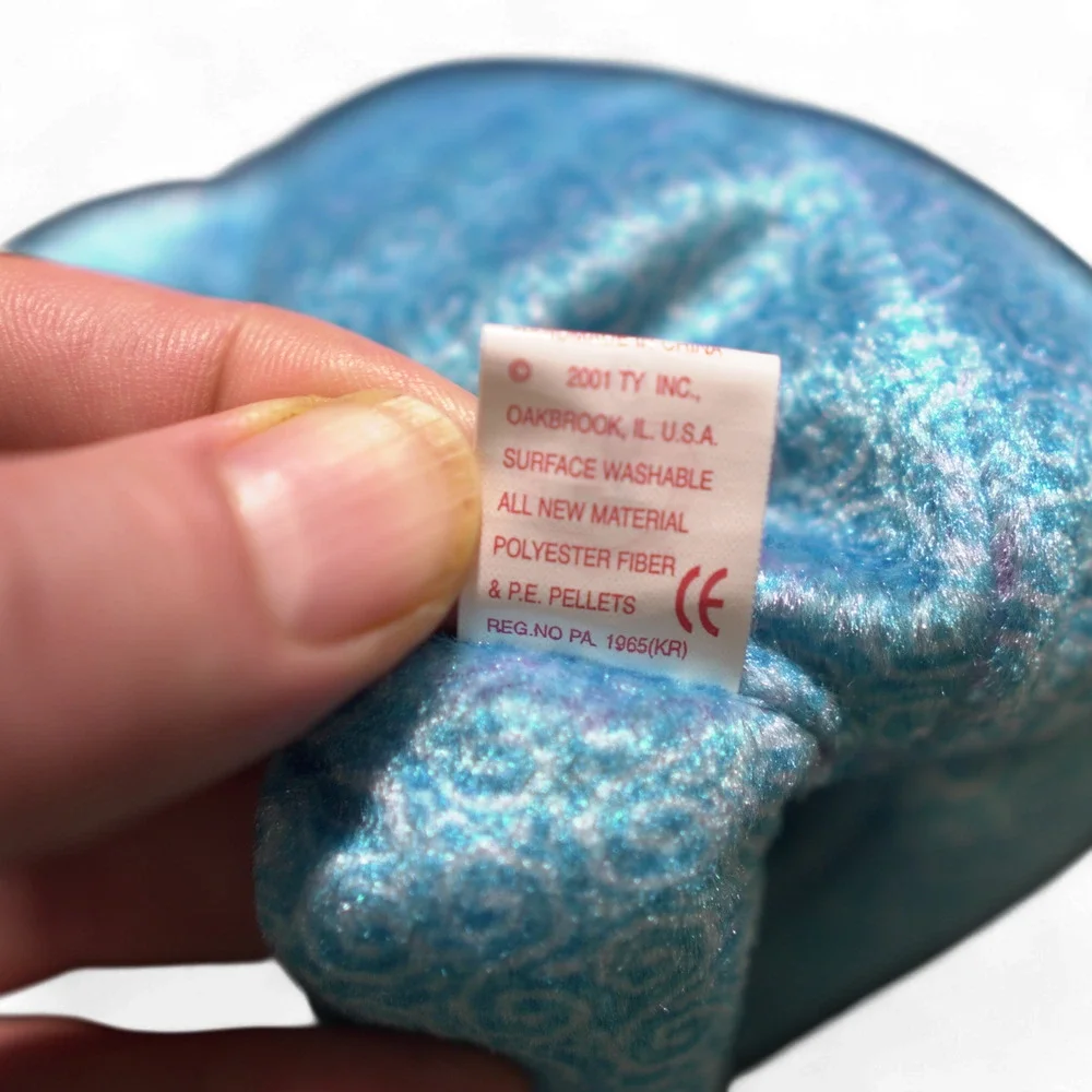 TY Beanie Baby Classy Turquoise Bear 2001 Retired Collectible Plush VTG MWMT - Picture 8 of 9